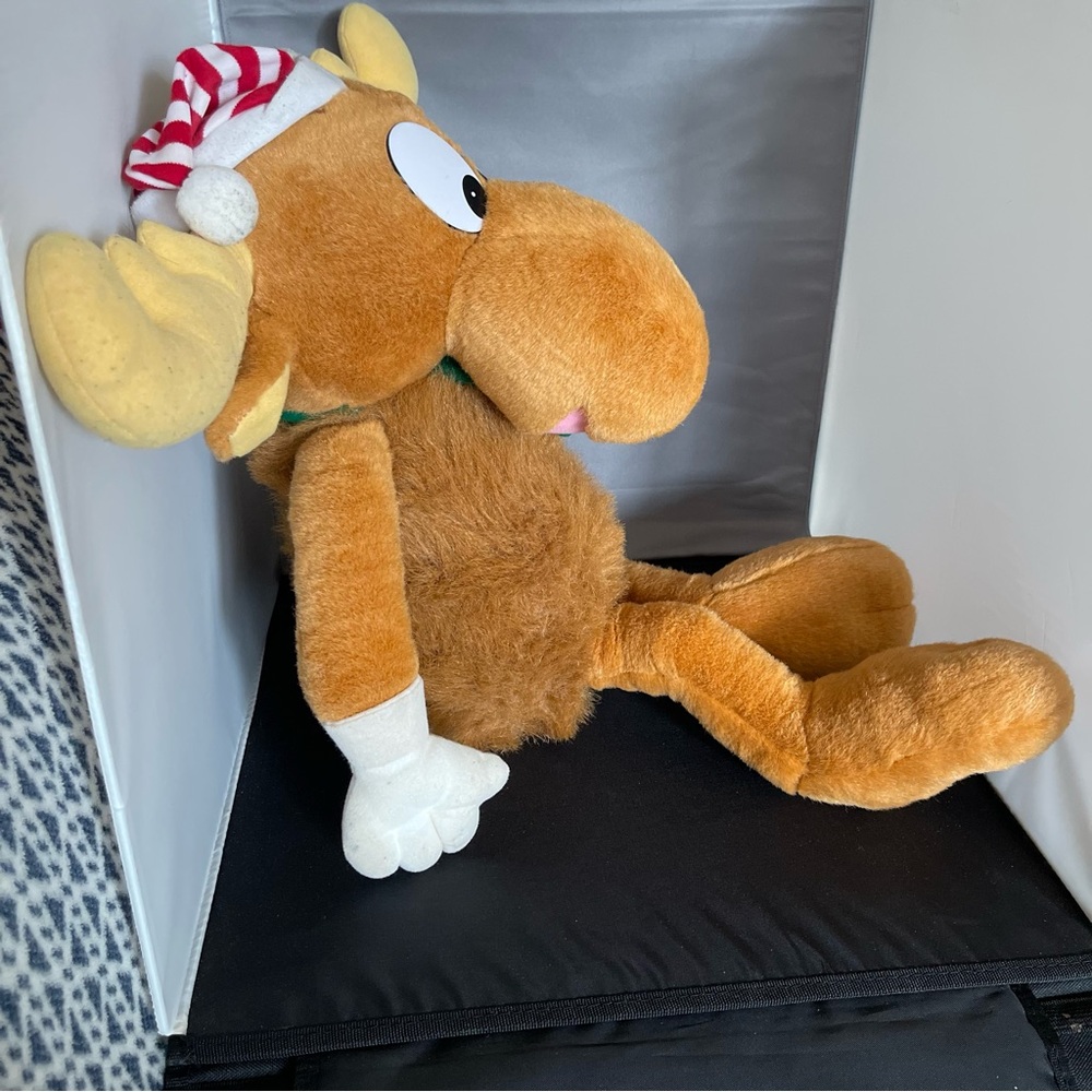 24" Large Plush Christmas Rocky Bullwinkle Stuffed Animal Toy Moose 1996 Macy's - Picture 2 of 2